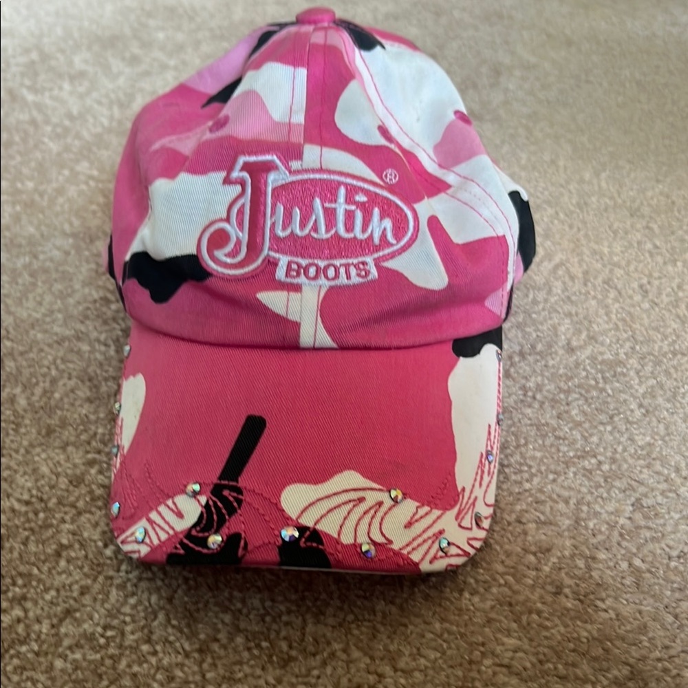 Justin Boots Pink Camouflage Cap
